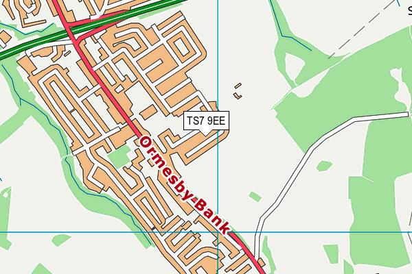 TS7 9EE map - OS VectorMap District (Ordnance Survey)