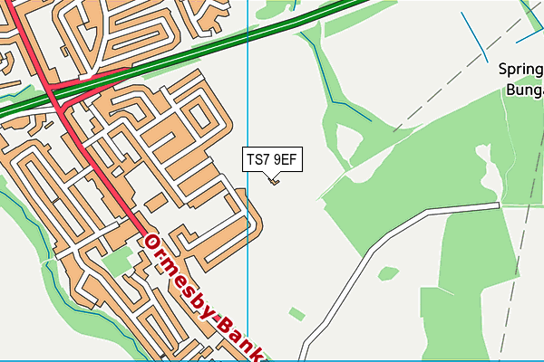 TS7 9EF map - OS VectorMap District (Ordnance Survey)