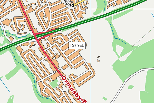 TS7 9EL map - OS VectorMap District (Ordnance Survey)