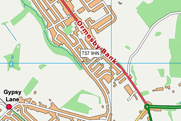 TS7 9HN map - OS VectorMap District (Ordnance Survey)