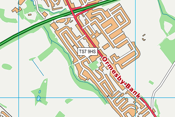 TS7 9HS map - OS VectorMap District (Ordnance Survey)