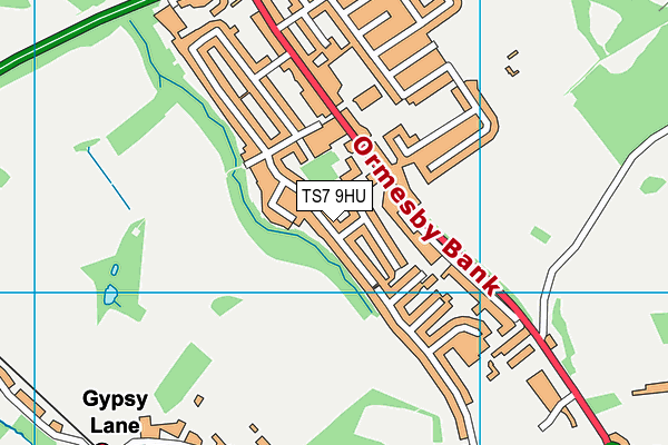TS7 9HU map - OS VectorMap District (Ordnance Survey)