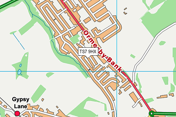 TS7 9HX map - OS VectorMap District (Ordnance Survey)