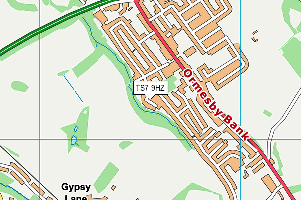 TS7 9HZ map - OS VectorMap District (Ordnance Survey)