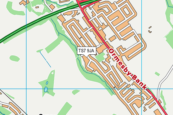 TS7 9JA map - OS VectorMap District (Ordnance Survey)