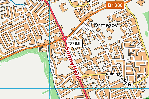 TS7 9JL map - OS VectorMap District (Ordnance Survey)