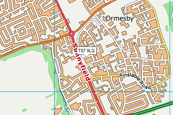 TS7 9LQ map - OS VectorMap District (Ordnance Survey)