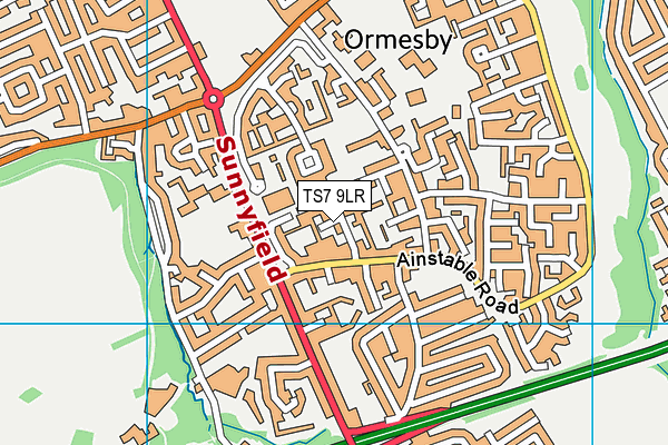 TS7 9LR map - OS VectorMap District (Ordnance Survey)