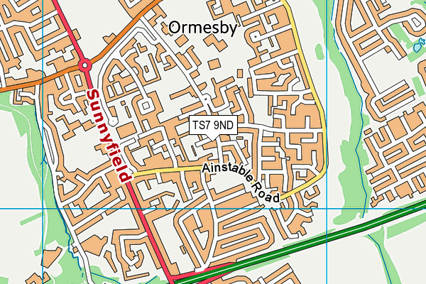 TS7 9ND map - OS VectorMap District (Ordnance Survey)