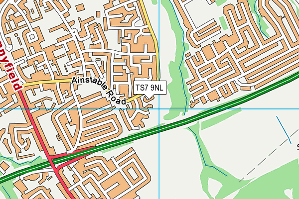 TS7 9NL map - OS VectorMap District (Ordnance Survey)