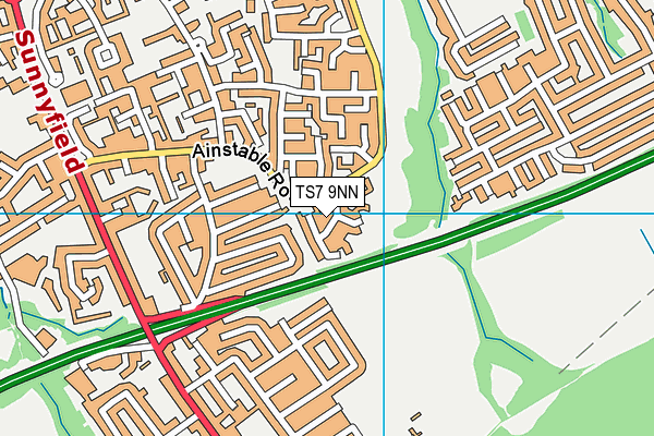 TS7 9NN map - OS VectorMap District (Ordnance Survey)