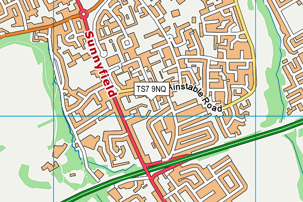 TS7 9NQ map - OS VectorMap District (Ordnance Survey)