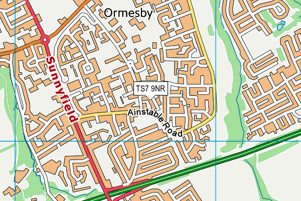 TS7 9NR map - OS VectorMap District (Ordnance Survey)