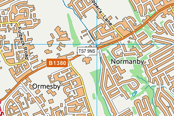 TS7 9NS map - OS VectorMap District (Ordnance Survey)