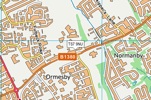TS7 9NU map - OS VectorMap District (Ordnance Survey)