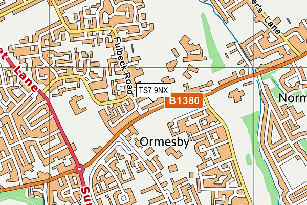 TS7 9NX map - OS VectorMap District (Ordnance Survey)