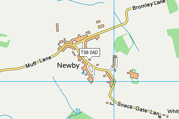 TS8 0AD map - OS VectorMap District (Ordnance Survey)