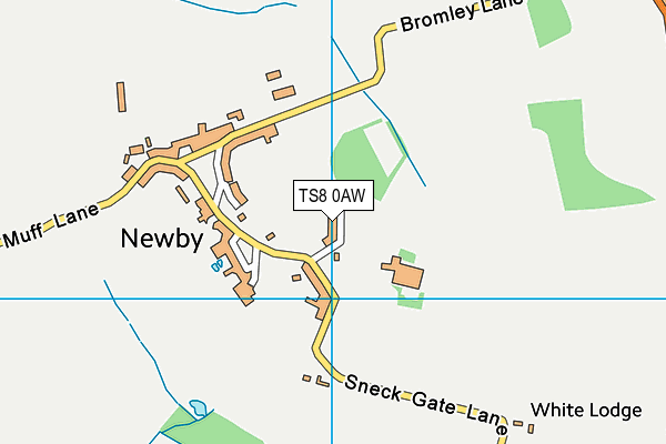 TS8 0AW map - OS VectorMap District (Ordnance Survey)