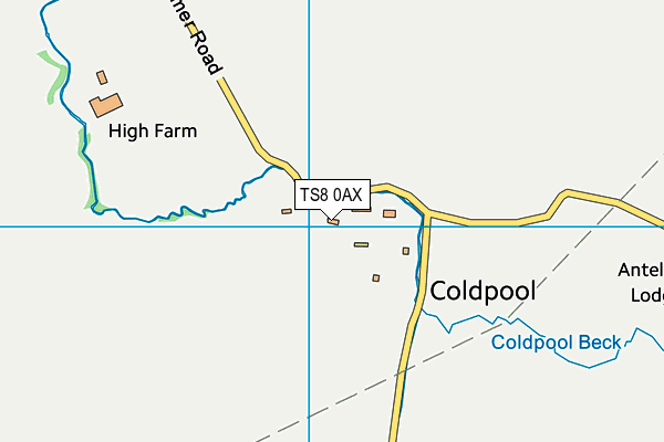 TS8 0AX map - OS VectorMap District (Ordnance Survey)