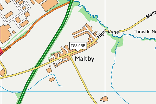 TS8 0BB map - OS VectorMap District (Ordnance Survey)