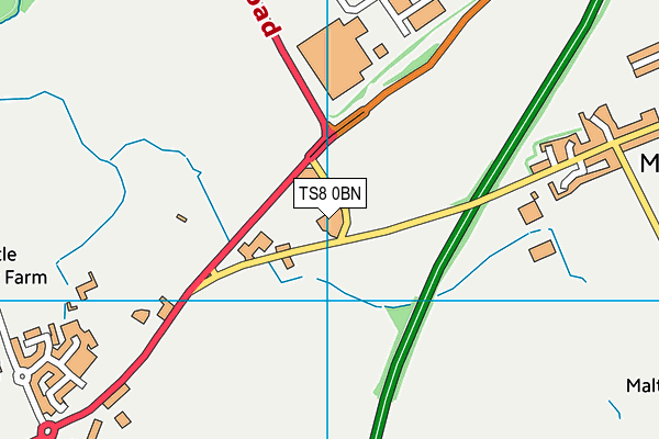 TS8 0BN map - OS VectorMap District (Ordnance Survey)