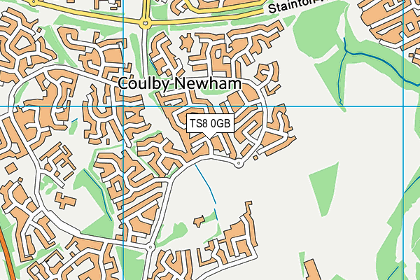 TS8 0GB map - OS VectorMap District (Ordnance Survey)