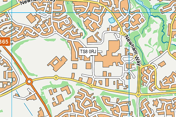 Sunnyside Academy map (TS8 0RJ) - OS VectorMap District (Ordnance Survey)