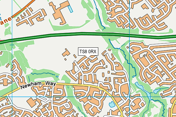 TS8 0RX map - OS VectorMap District (Ordnance Survey)