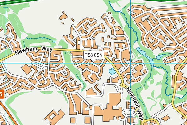 TS8 0SN map - OS VectorMap District (Ordnance Survey)