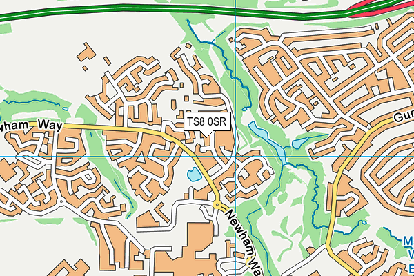 TS8 0SR map - OS VectorMap District (Ordnance Survey)