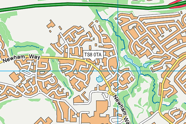 TS8 0TA map - OS VectorMap District (Ordnance Survey)