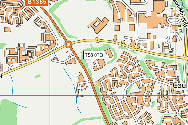 TS8 0TQ map - OS VectorMap District (Ordnance Survey)