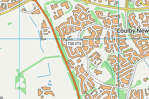 TS8 0TS map - OS VectorMap District (Ordnance Survey)