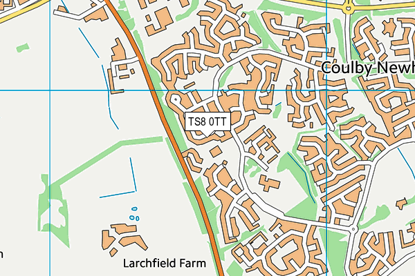 TS8 0TT map - OS VectorMap District (Ordnance Survey)