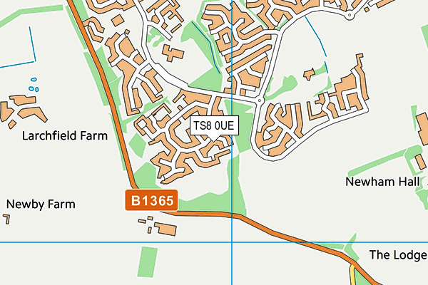 TS8 0UE map - OS VectorMap District (Ordnance Survey)