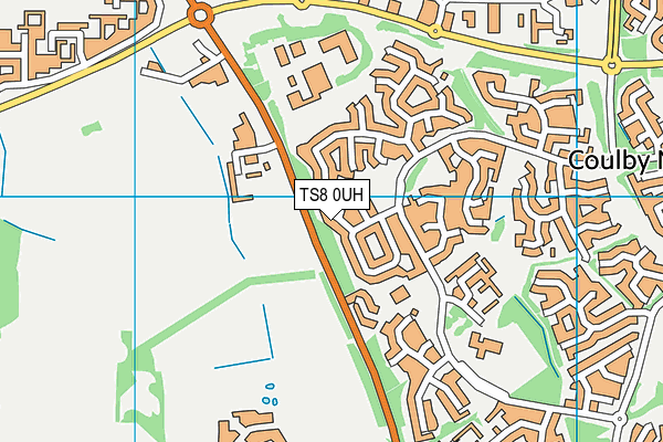 TS8 0UH map - OS VectorMap District (Ordnance Survey)
