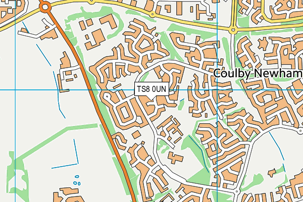 TS8 0UN map - OS VectorMap District (Ordnance Survey)