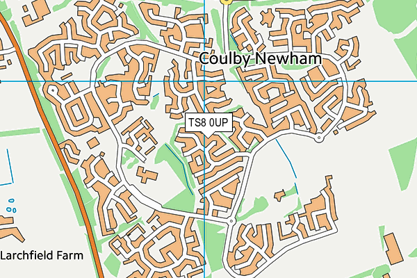 TS8 0UP map - OS VectorMap District (Ordnance Survey)