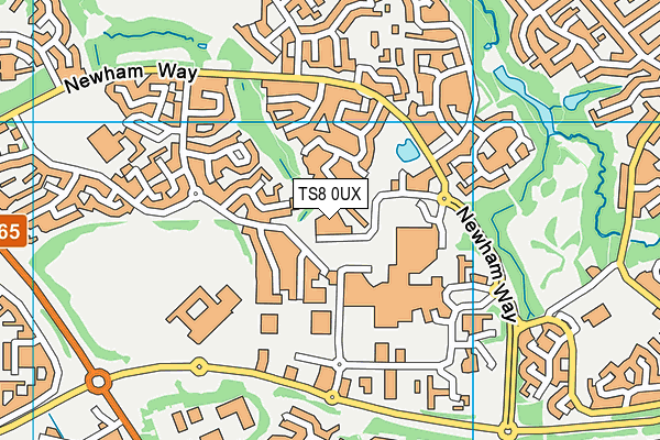 TS8 0UX map - OS VectorMap District (Ordnance Survey)