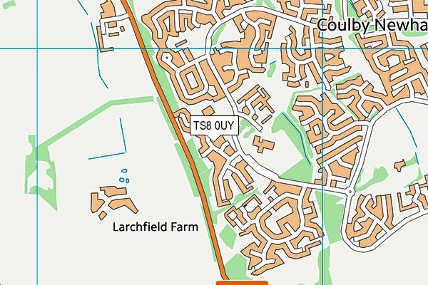 TS8 0UY map - OS VectorMap District (Ordnance Survey)