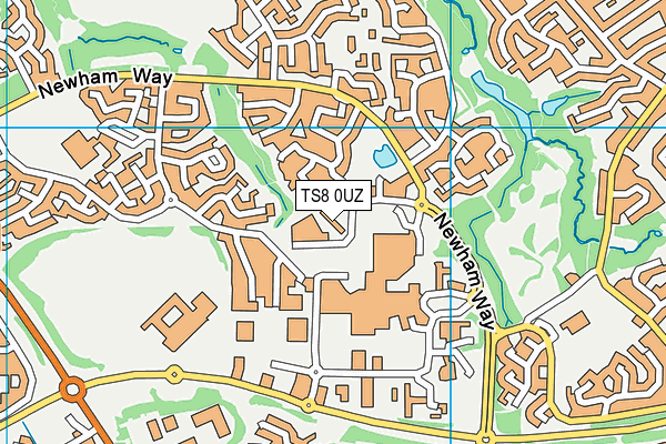 TS8 0UZ map - OS VectorMap District (Ordnance Survey)