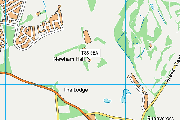 TS8 9EA map - OS VectorMap District (Ordnance Survey)