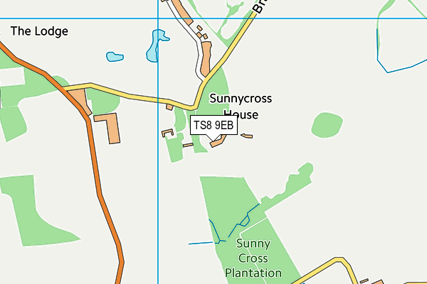 TS8 9EB map - OS VectorMap District (Ordnance Survey)