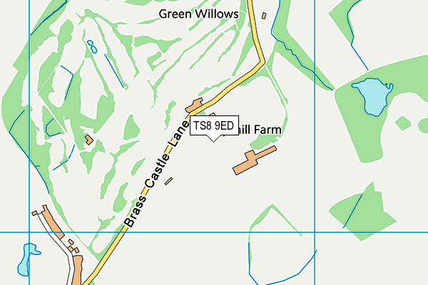 TS8 9ED map - OS VectorMap District (Ordnance Survey)