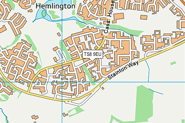 TS8 9EU map - OS VectorMap District (Ordnance Survey)