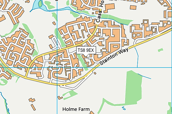 TS8 9EX map - OS VectorMap District (Ordnance Survey)