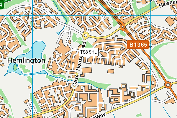 Viewley Hill Academy map (TS8 9HL) - OS VectorMap District (Ordnance Survey)