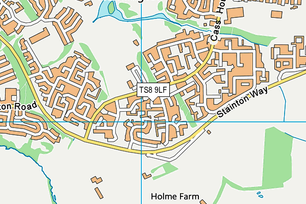 TS8 9LF map - OS VectorMap District (Ordnance Survey)