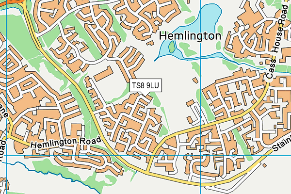 TS8 9LU map - OS VectorMap District (Ordnance Survey)