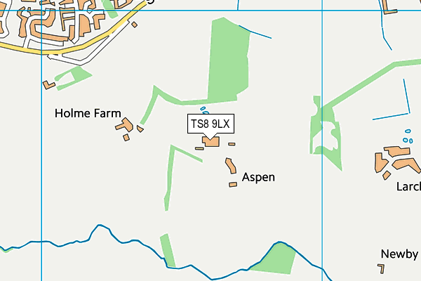 TS8 9LX map - OS VectorMap District (Ordnance Survey)
